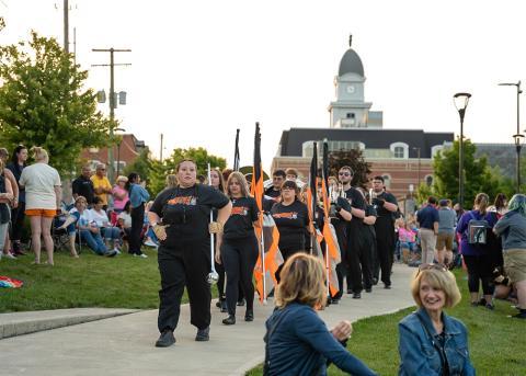 Heidelberg Marching Band downtown tiffin